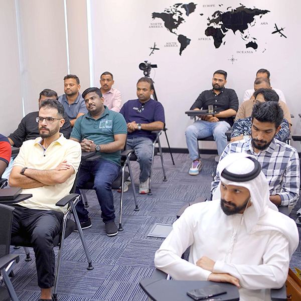 Students attending a session